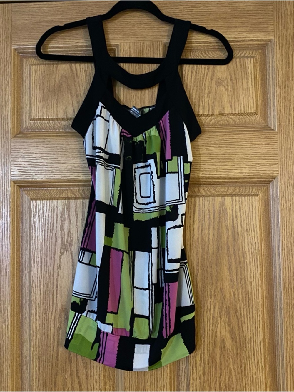 Dots Y2K Small Tank Top Geometric Design  Colorful Fun Festival